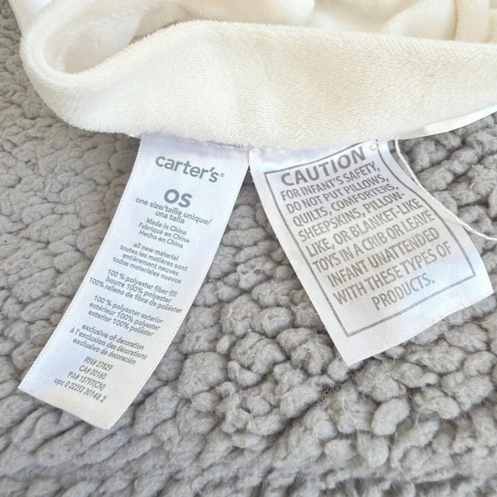 Carter's Giraffe Lovey Kids OS Cream Excellent Mommy Loves Me Security Blanket